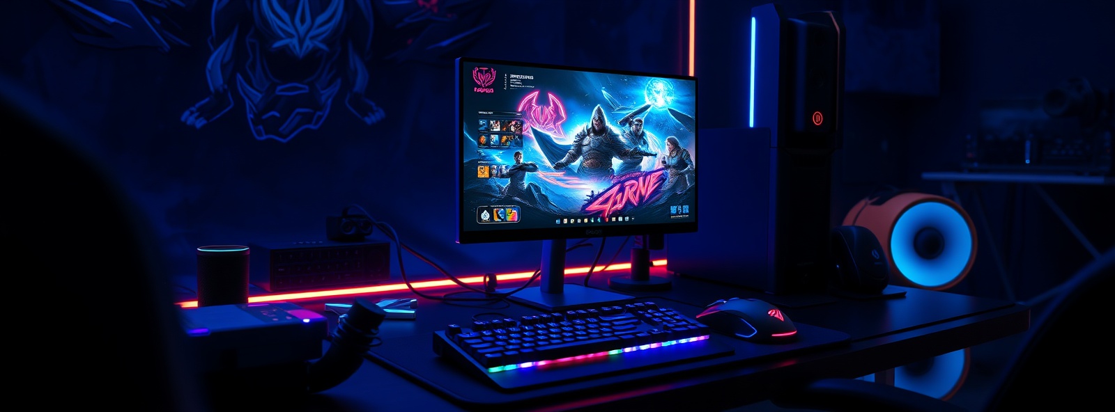 Gaming setup background