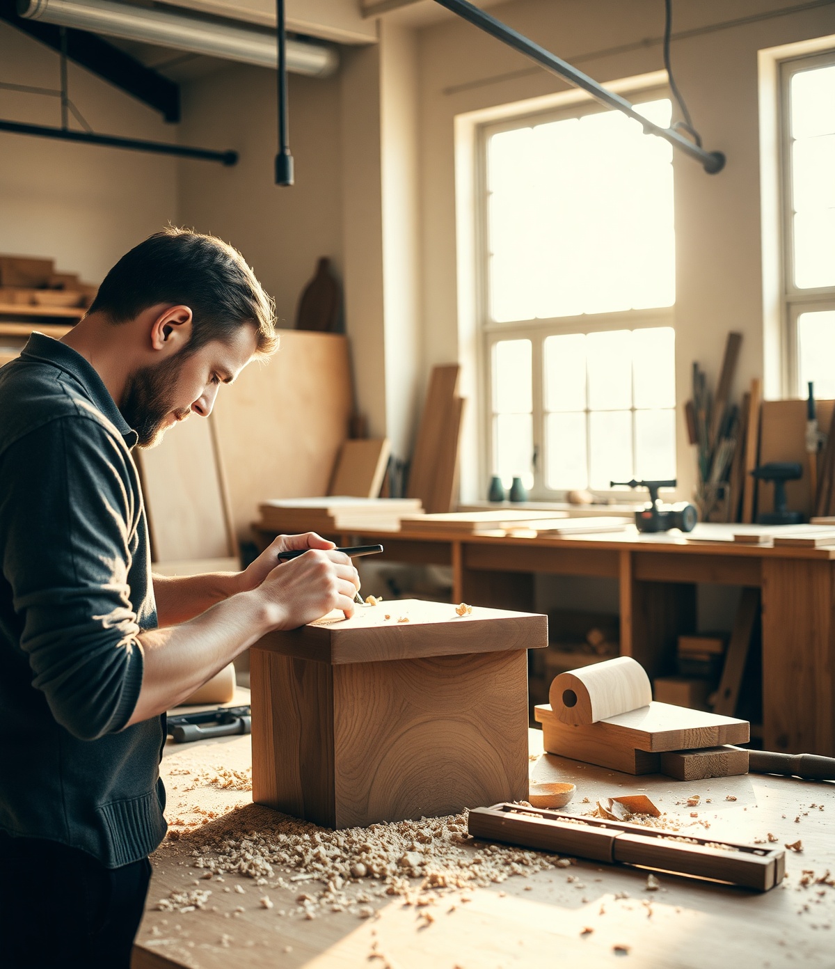 Master craftsman at work — Uday Interior Works studio