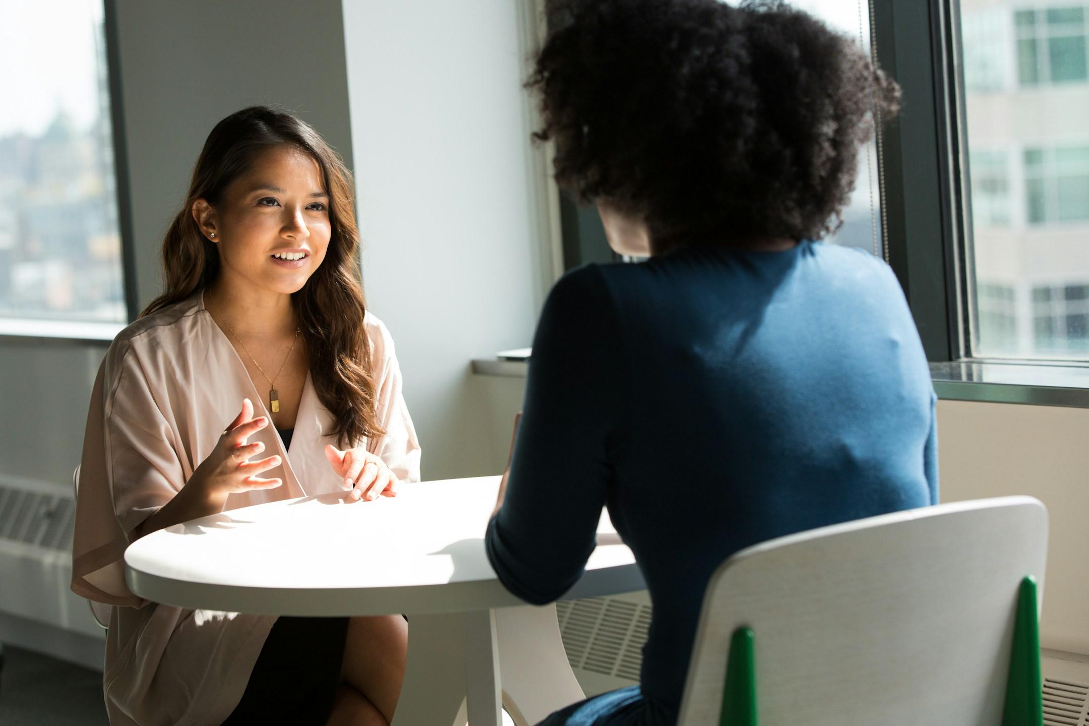 A client meeting with a visa consultant
