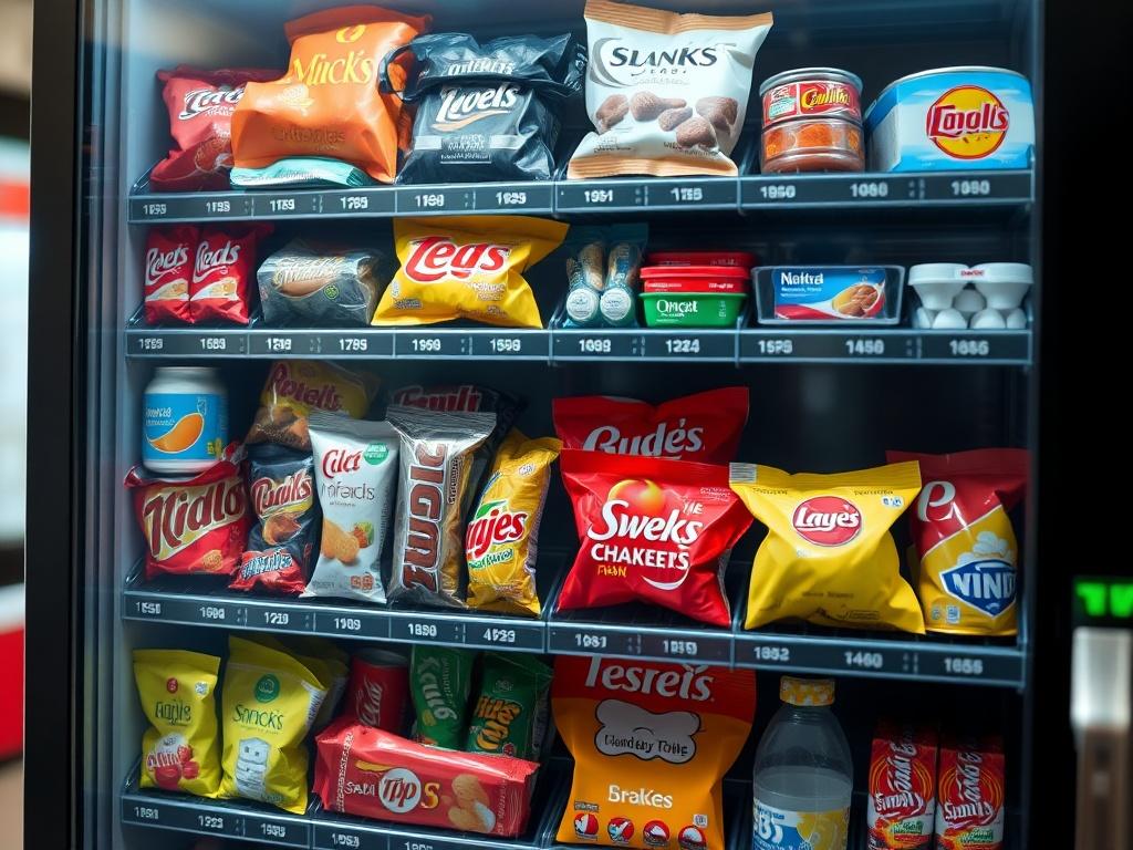 A hyper realistic close up shot of a customized vending