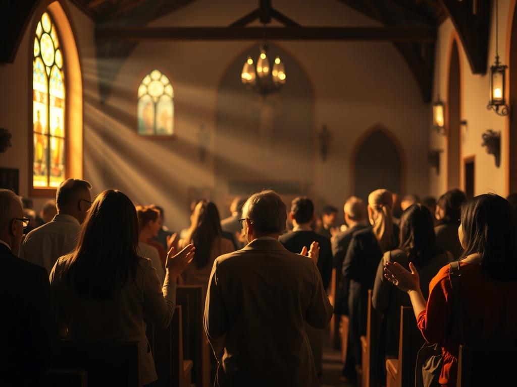 A warm, inviting image of a small group of people