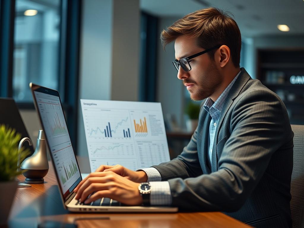 A hyper realistic image of a professional reviewing a detailed