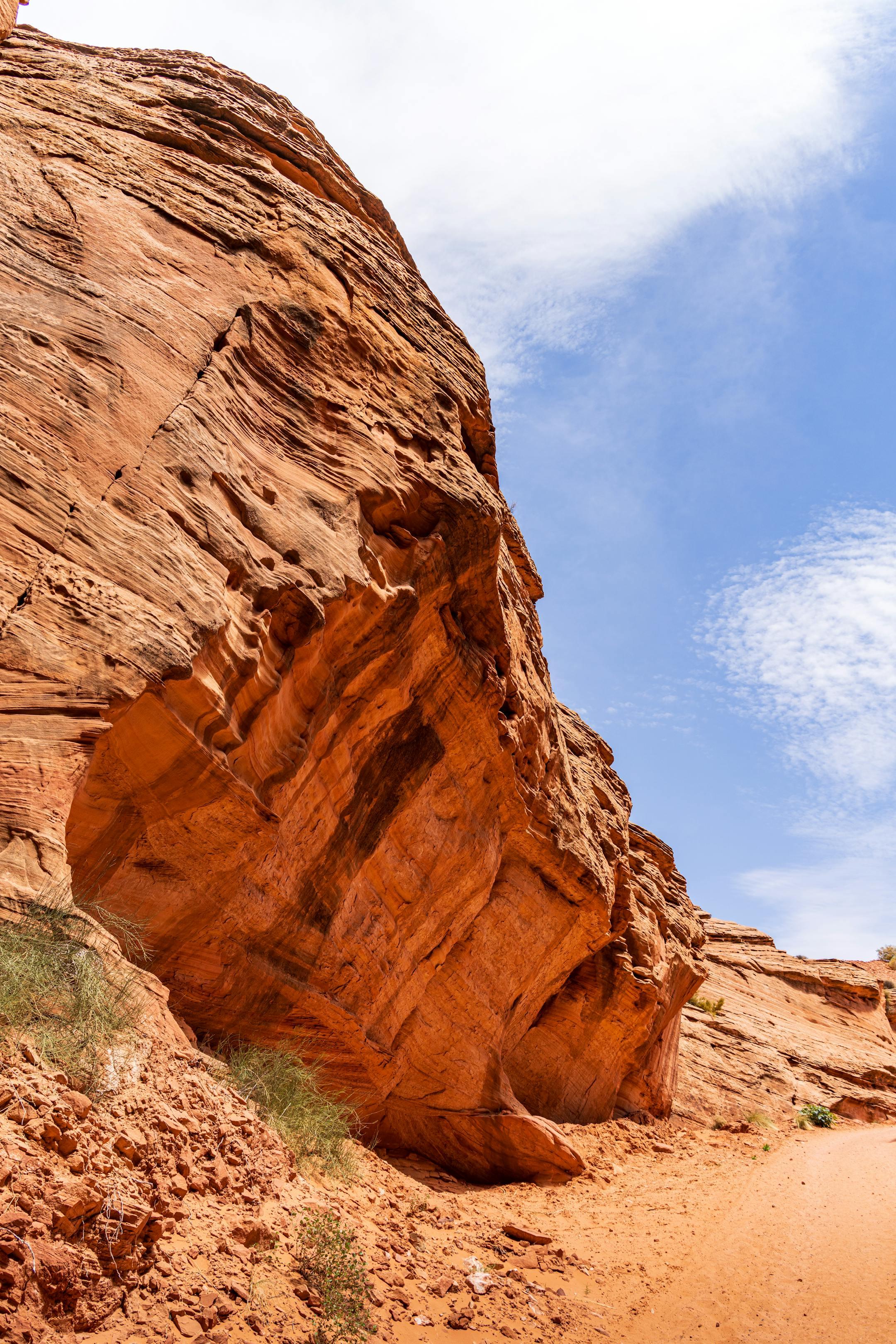 Explore the striking red sandstone formations in the Arizona desert.