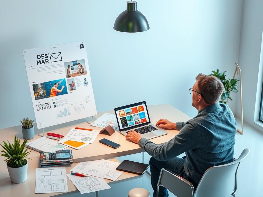 A professional setting with a designer and client discussing design