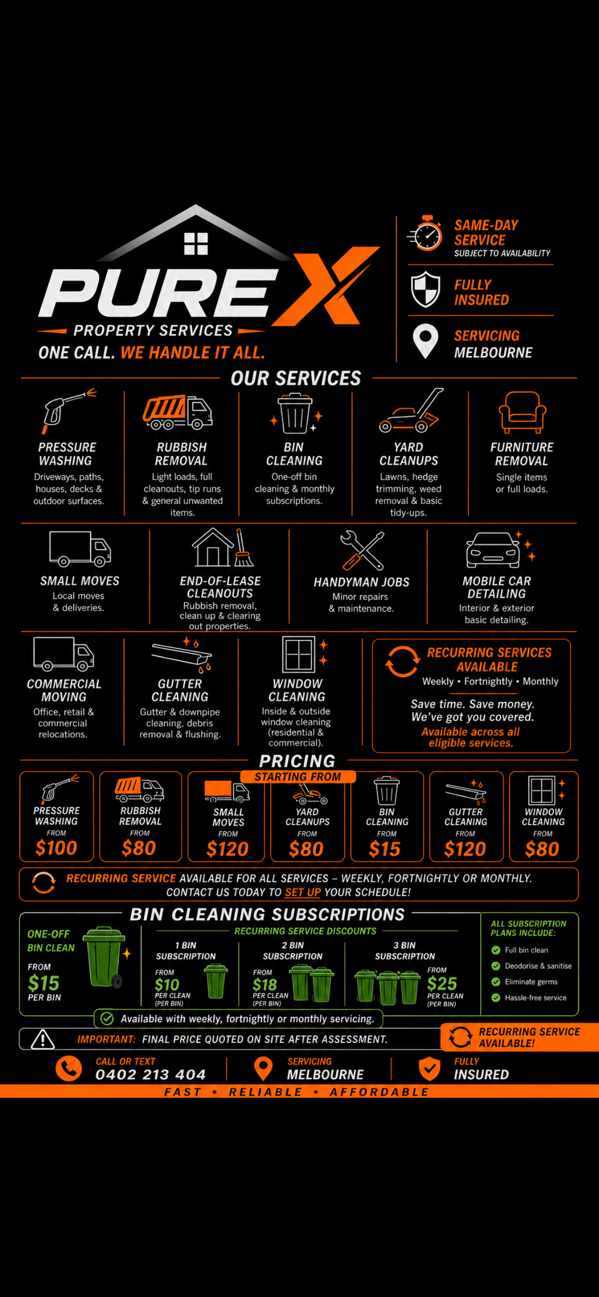 PureX Property Services Flyer