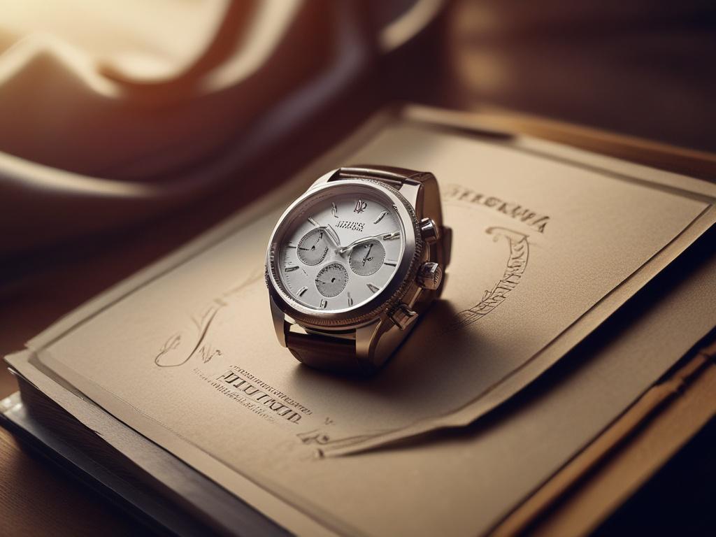 a luxury watch with a certificate of authenticity, hyper realistic,