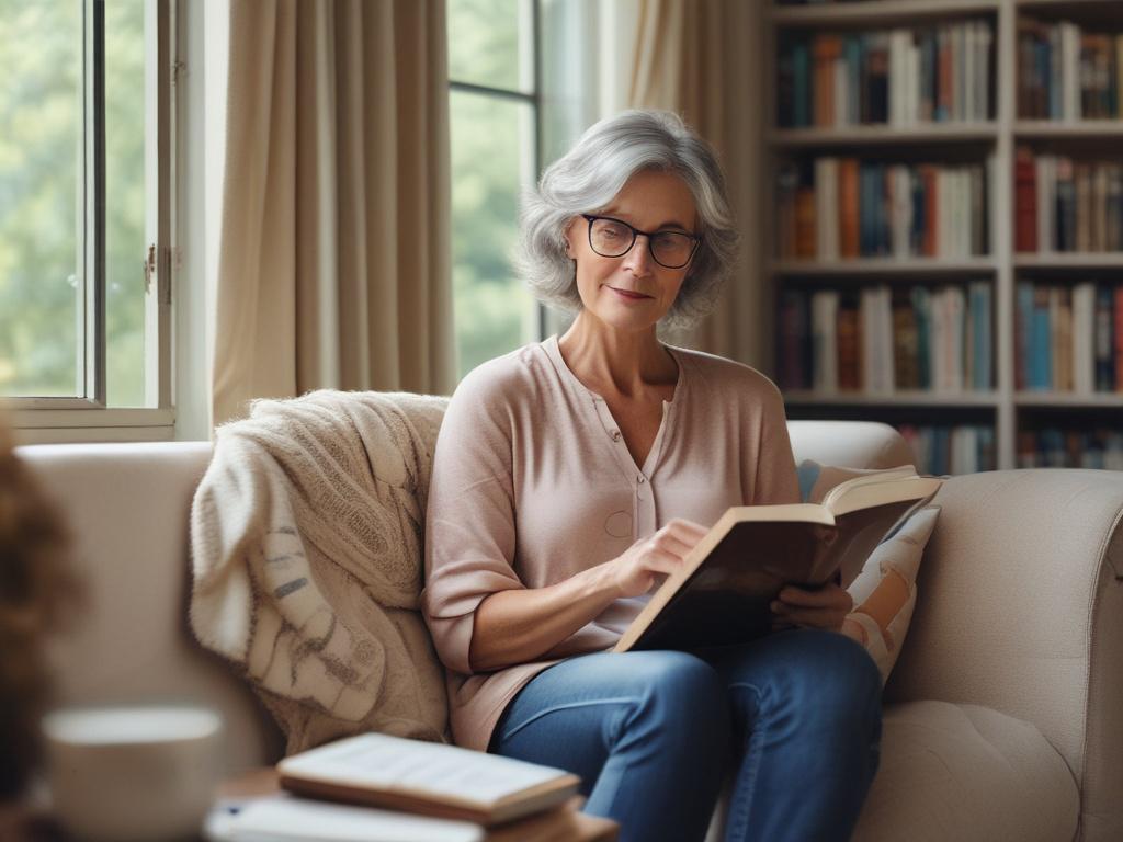 An inviting image of a woman in her 40s or