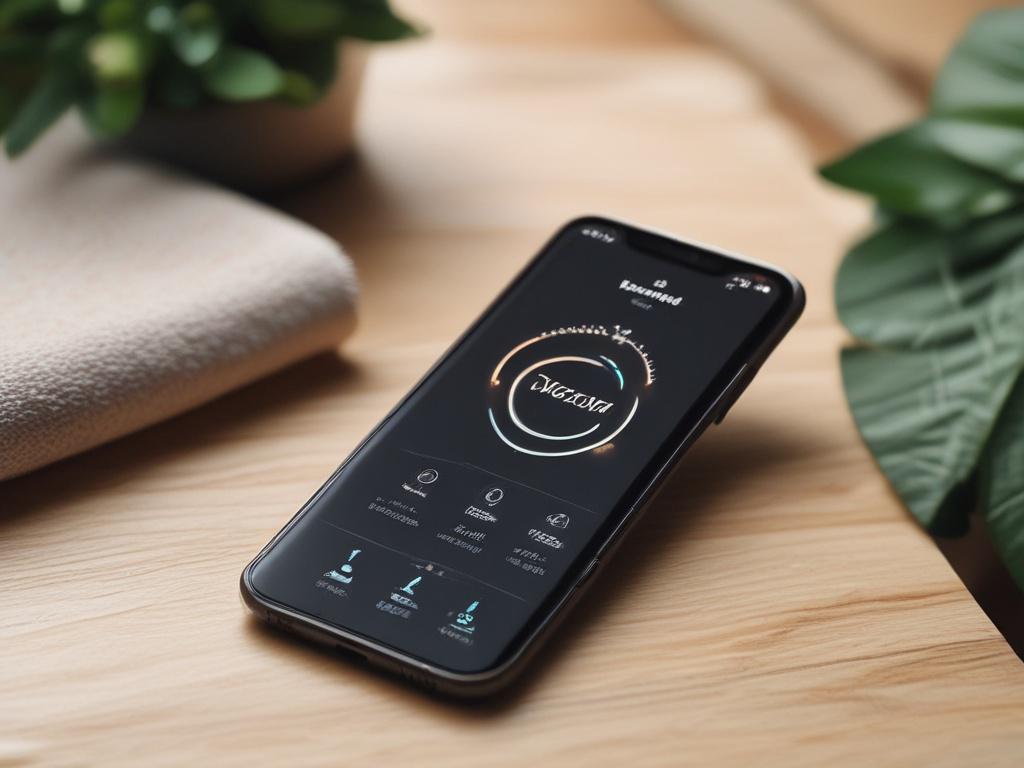 An elegant smartphone displaying the Evolv Symptom Tracking App interface,
