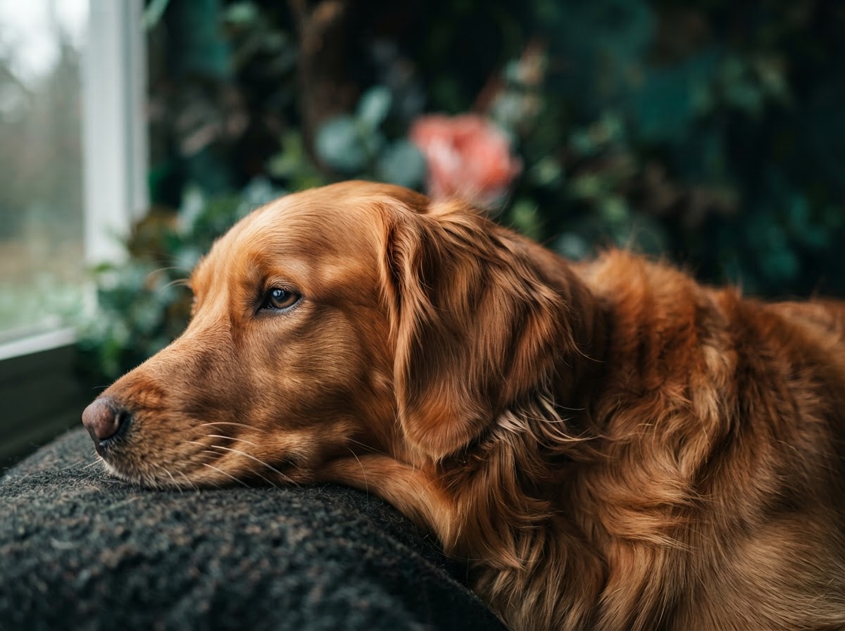 Close editorial detail of a dog's healthy coat in soft natural light