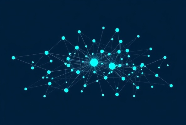 Data visualization representing financial networks and portfolio distribution