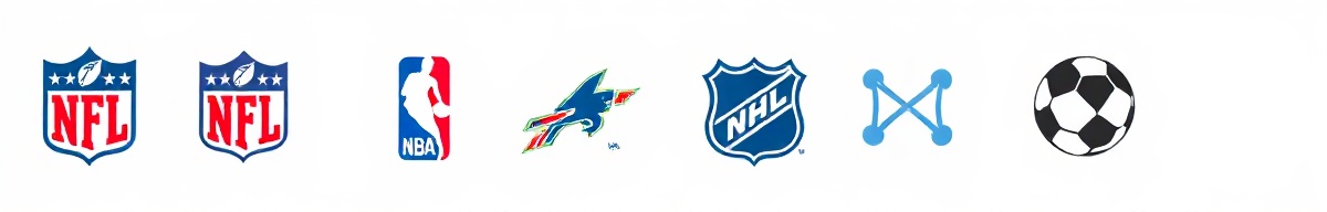 Sports Leagues: NFL, NBA, MLB, NHL, Soccer