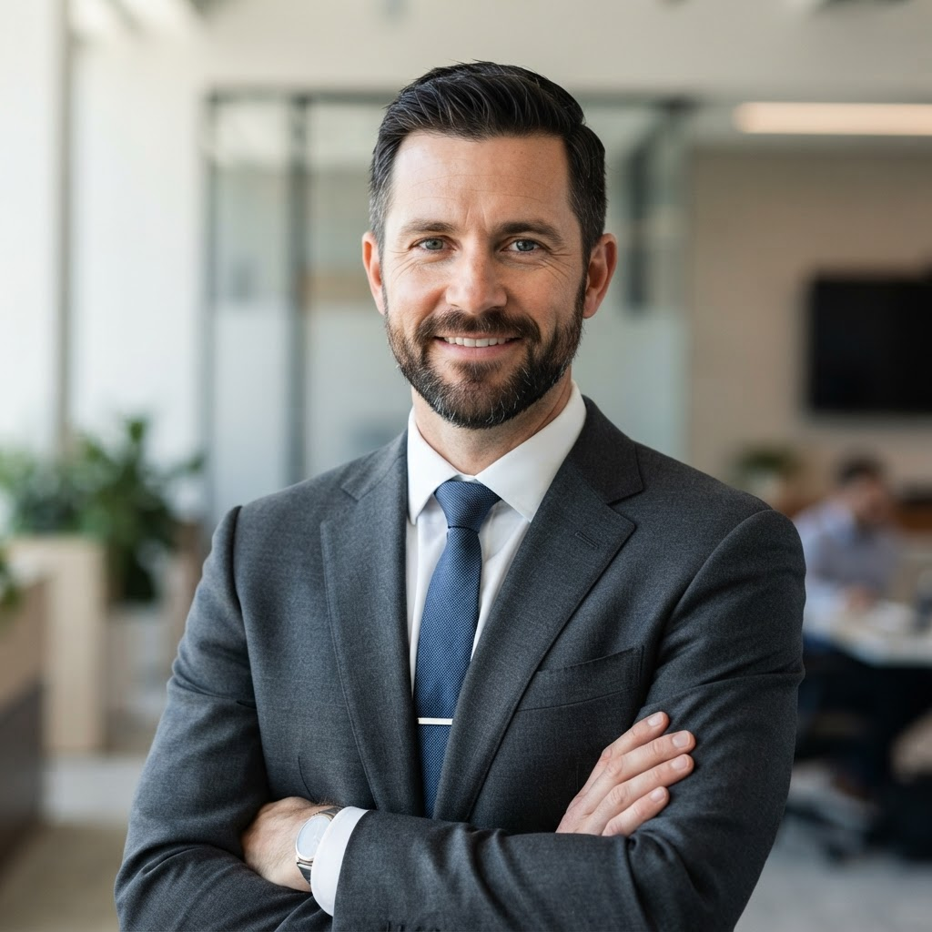 Professional portrait of Grant Holloway, VP of Platform Engineering at Forgeway Systems