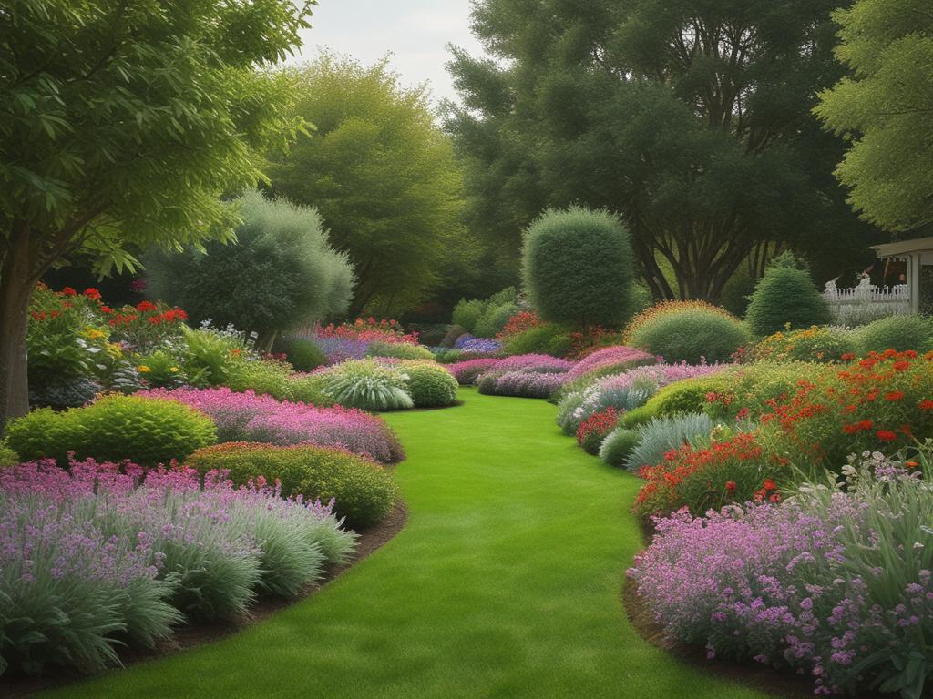 landscape maintenance, garden care, lawn, outdoor upkeep, vibrant garden