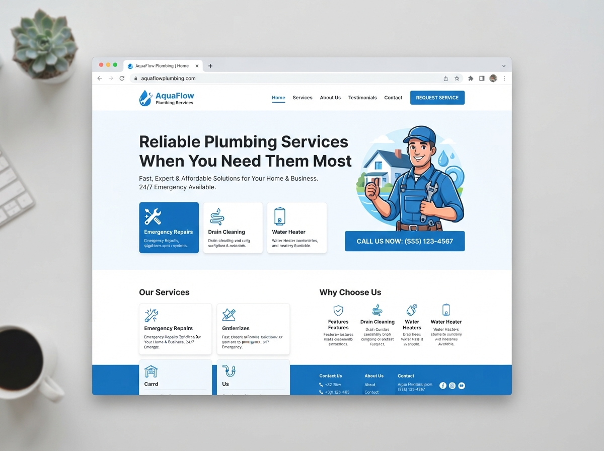 Pro Plumbing template preview for Apex Plumbing Co.