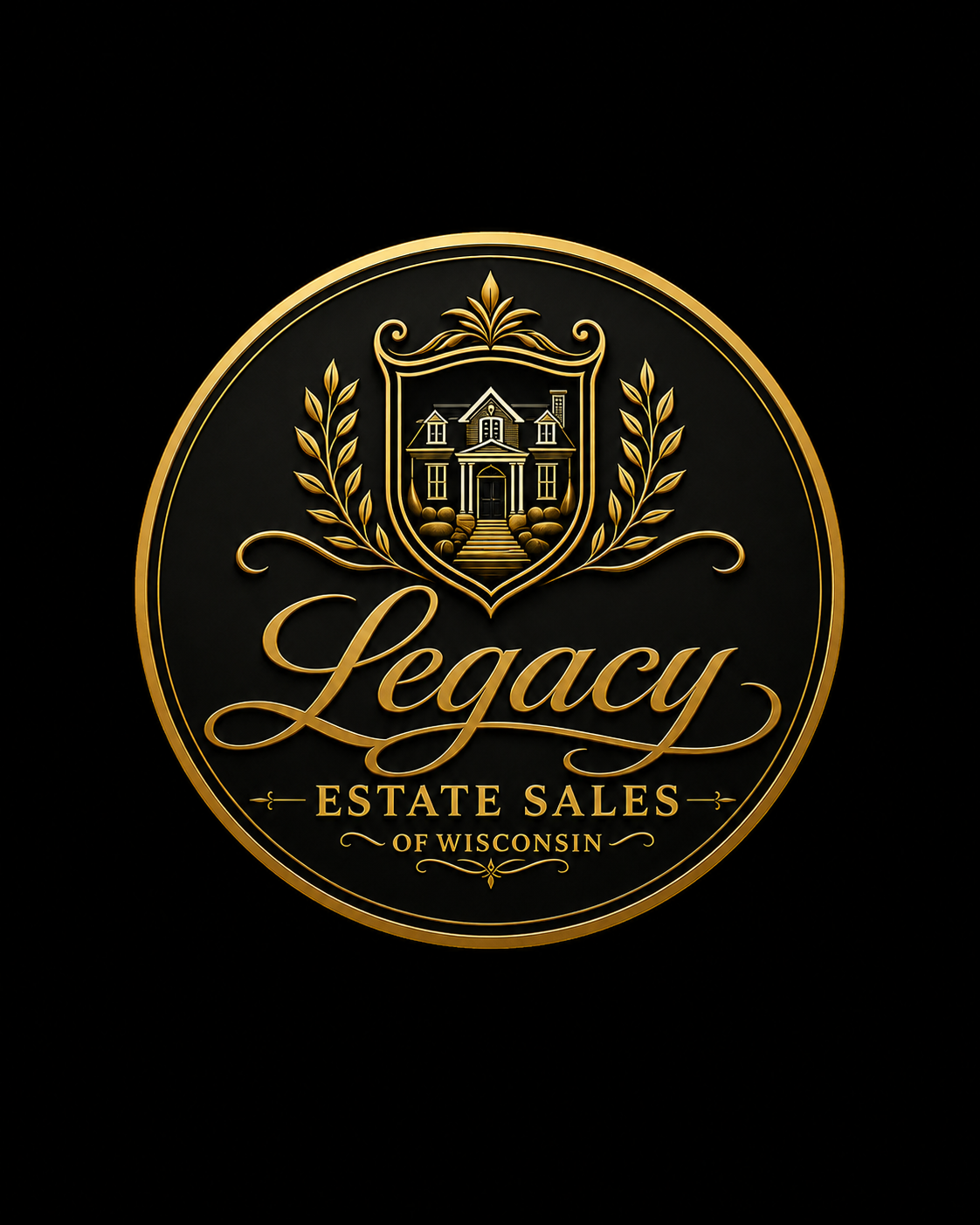 A bright, tidy estate sale display with carefully arranged antique furniture and organized items