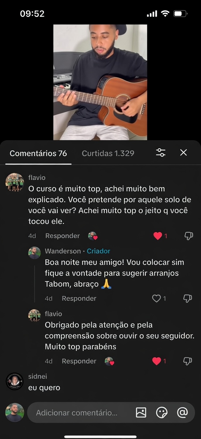 Feedback real de aluno