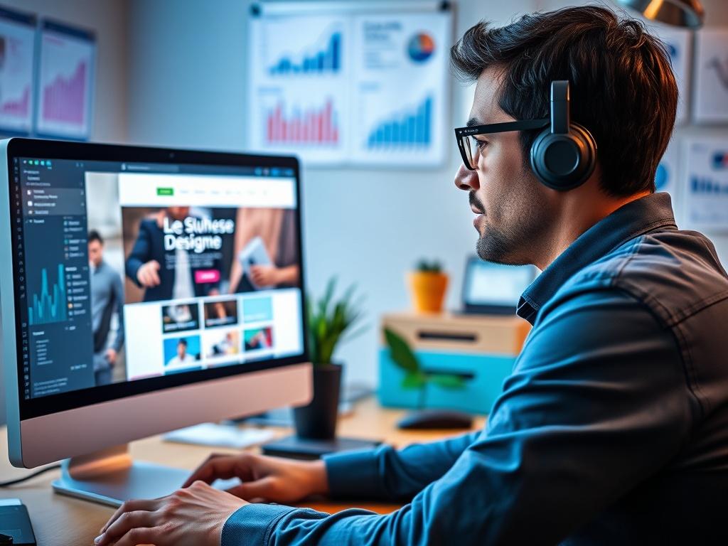 A close up shot of a professional ecommerce development expert