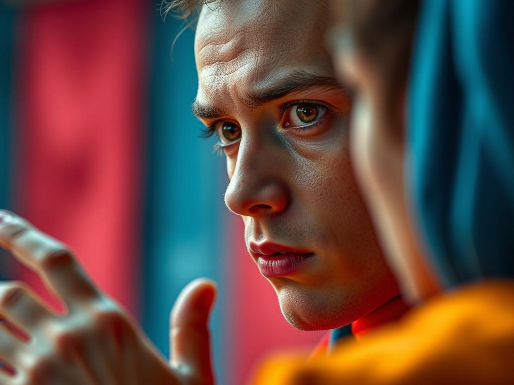 A realistic high resolution close up shot of a person