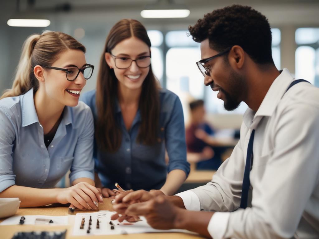 A close up shot of a trainer conducting a workshop