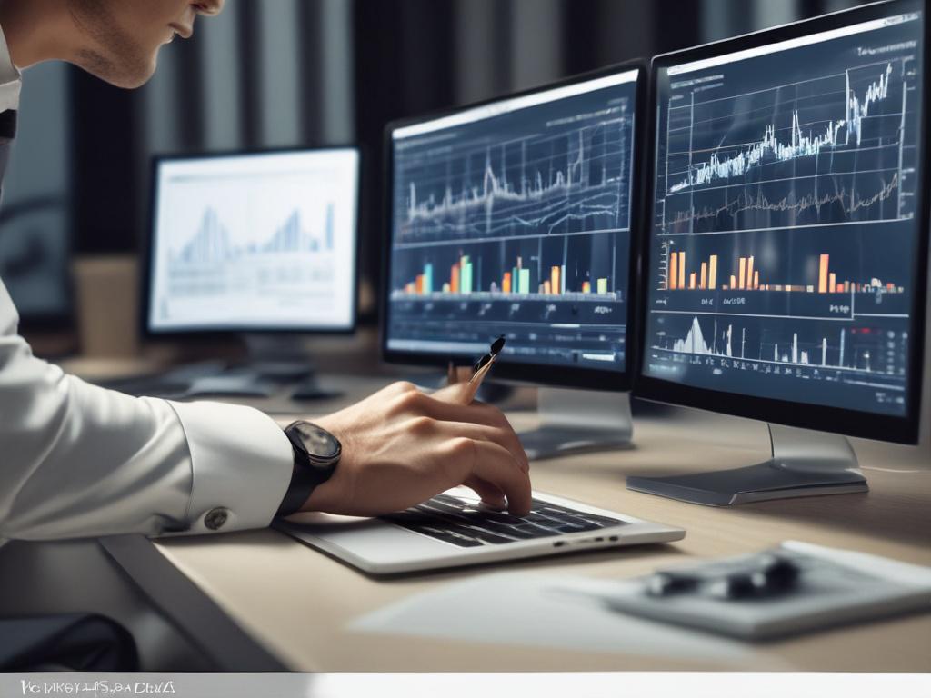 A close up shot of a business consultant working on