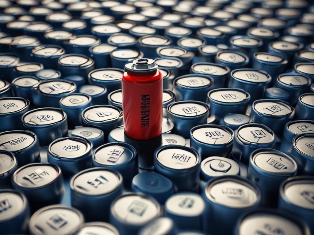 A close up shot of a jet fuel canister, reflecting