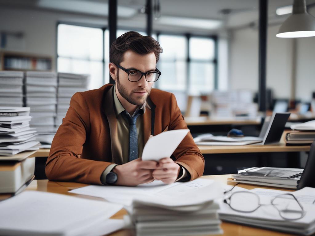 A close up shot of a person working intently at