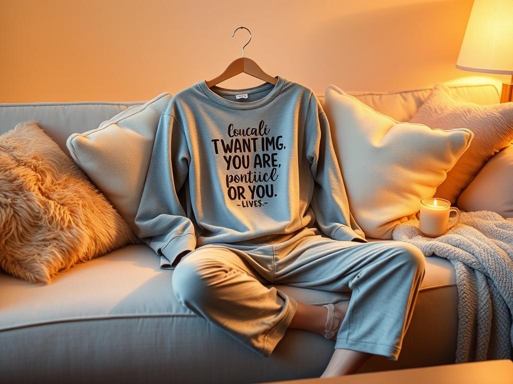 A realistic high resolution of a purpose driven loungewear set