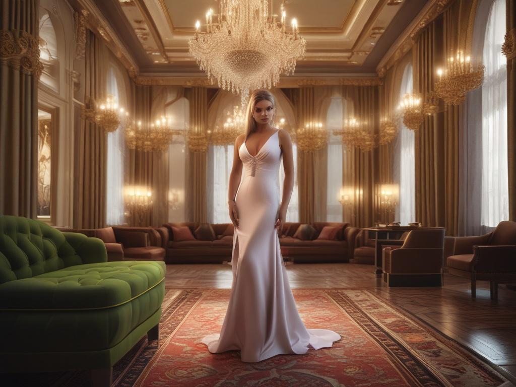 A stunning, high resolution of an elegant escort in a