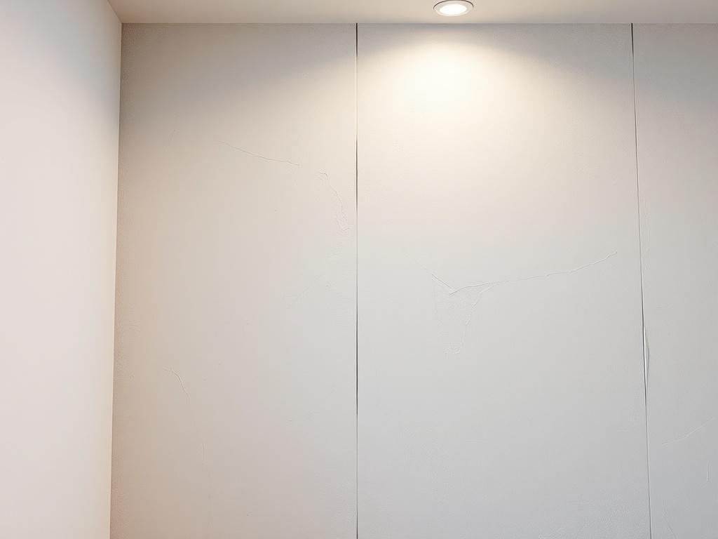 A realistic high-resolution photo of a modern drywall installation in a room, showcasing clean lines and a well-lit environment. The image should focus on the texture and detail of the drywall, with a neutral background to highlight the craftsmanship.