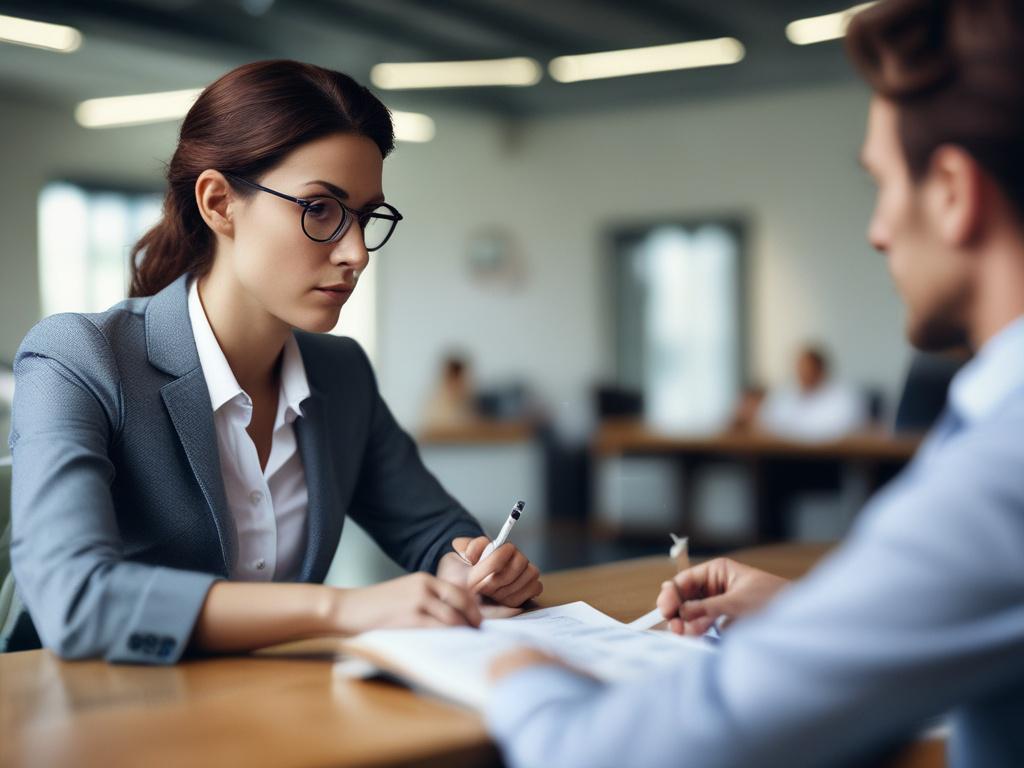 A close up shot of a person discussing a financial