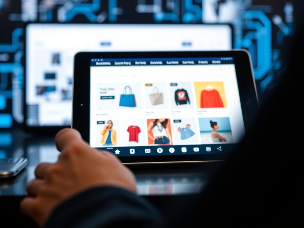 A high resolution close up of a modern e commerce