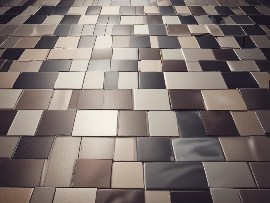 close-up of intricately laid floor tiles, hyper-realistic detail, focus on texture and color, soft ambient lighting, simple background
