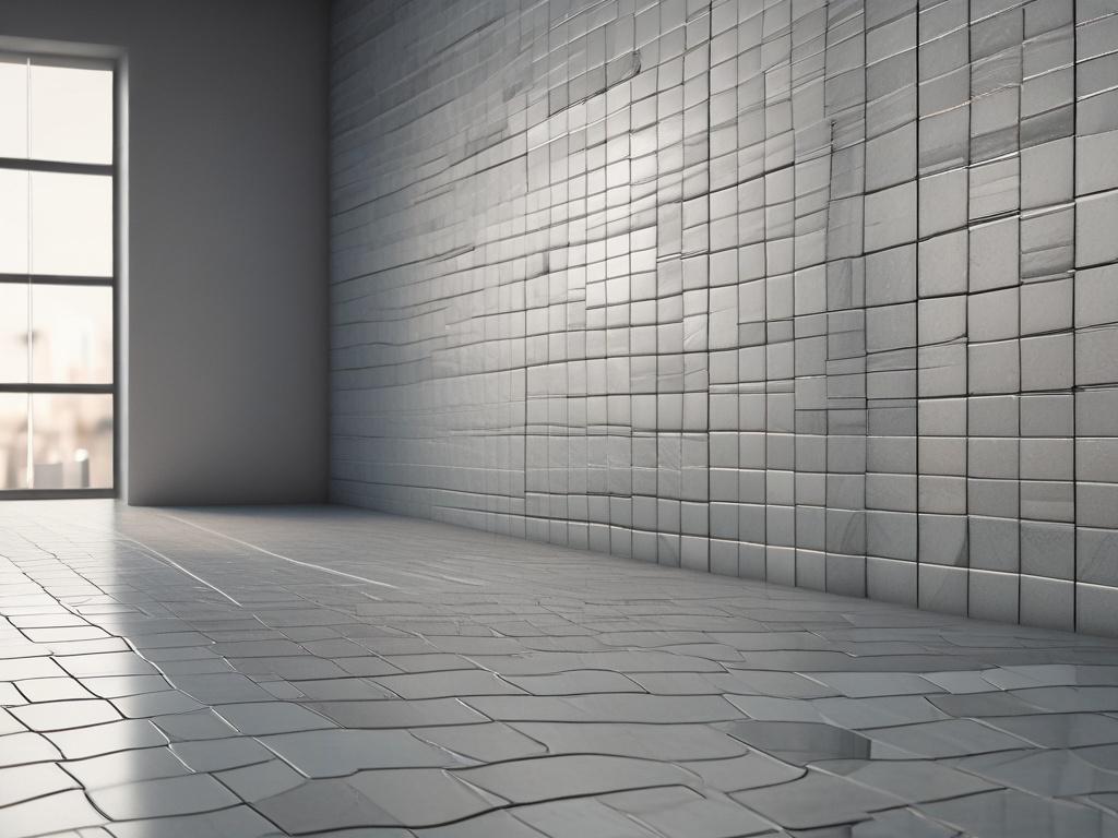 close-up shot of beautifully tiled wall, hyper-realistic texture, focus on tiles, soft lighting, minimalistic background