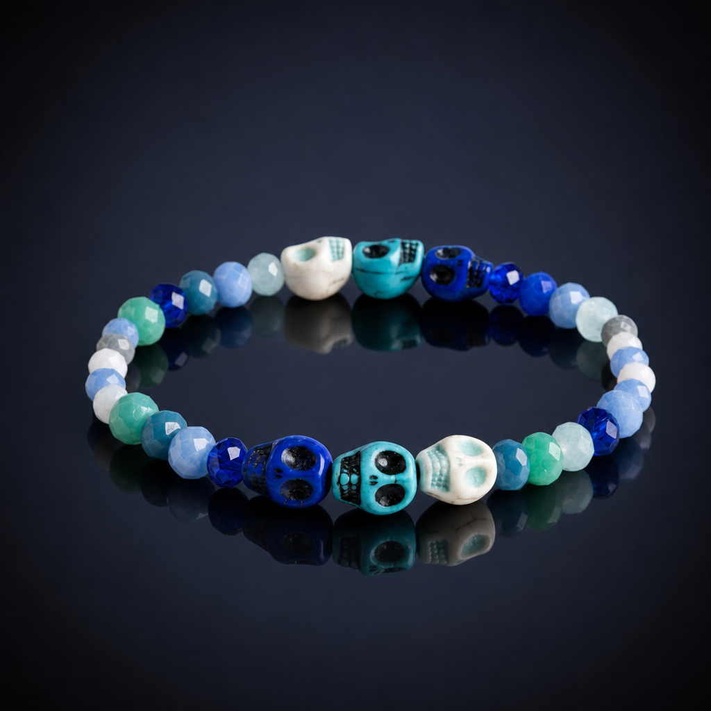 Blue Skull Bracelet