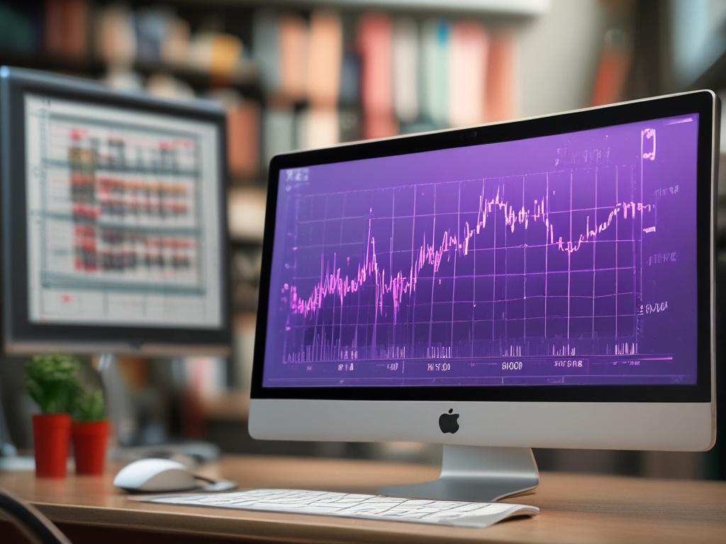 close up shot of a market graph on a computer