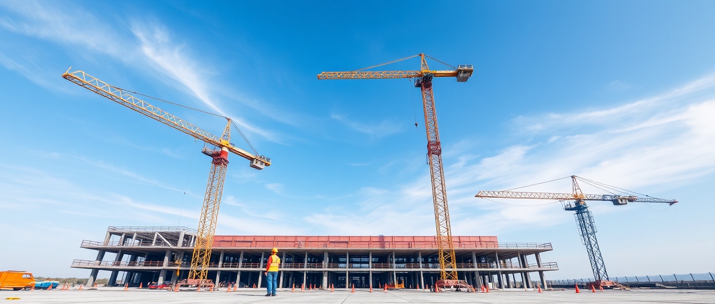 Modern construction site