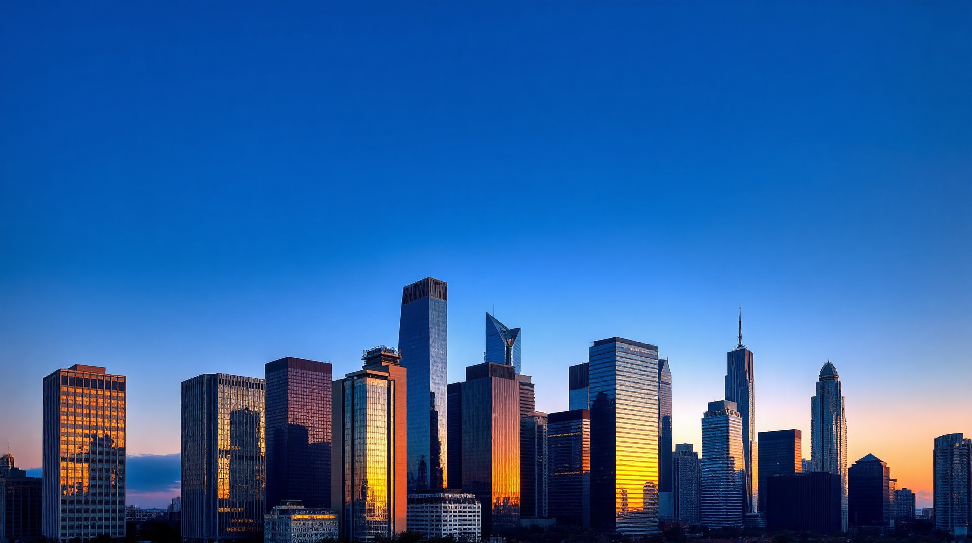Financial district skyline