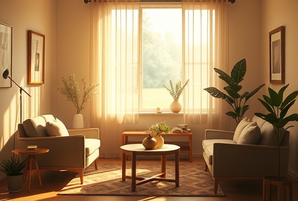 Warm, peaceful listening space reflecting Mary's compassionate approach