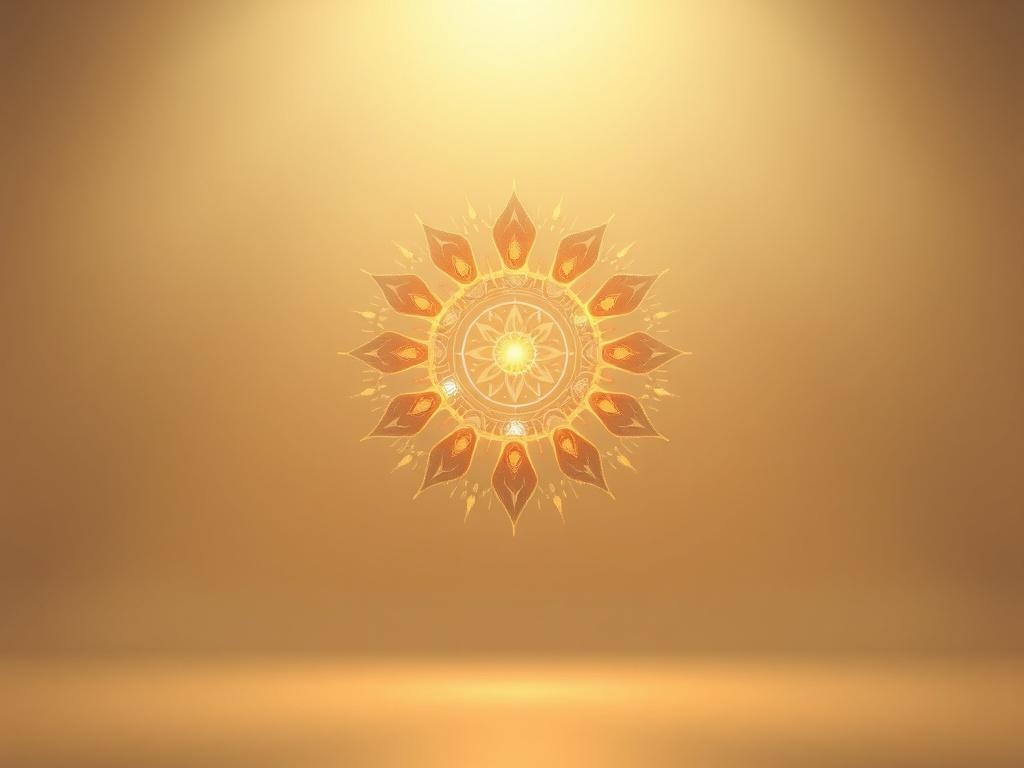 An ethereal image of a glowing soul symbol, radiating light