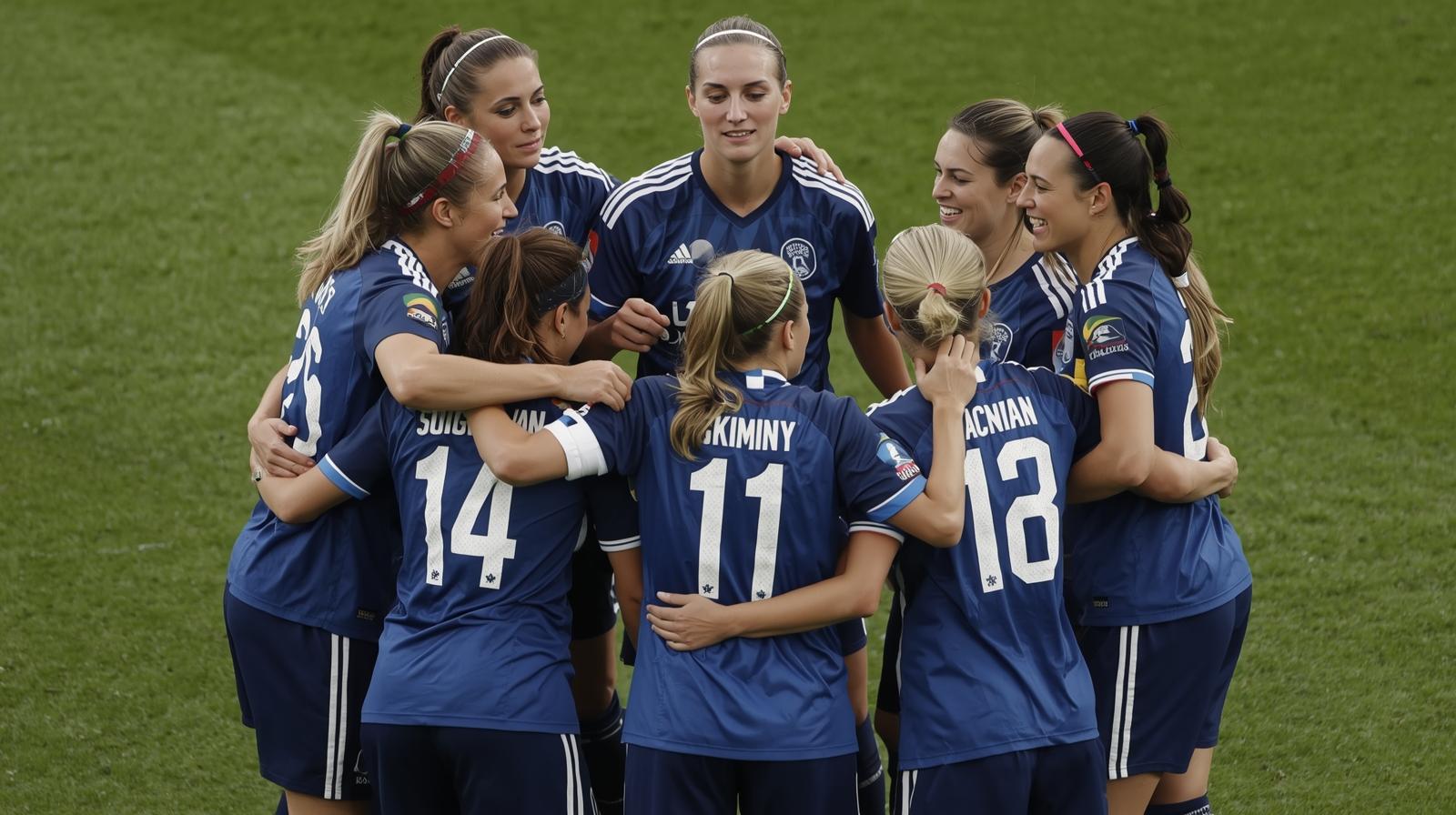 Dynamic soccer player in action