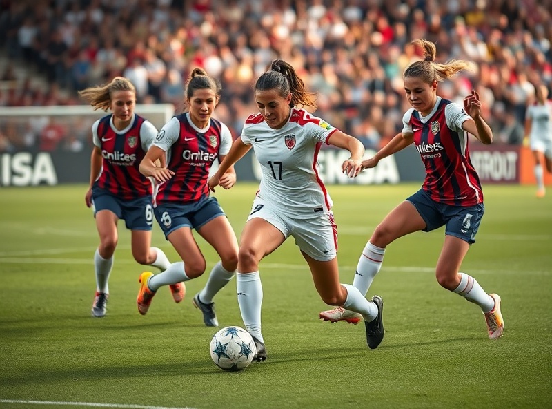 Soccer player in focused training