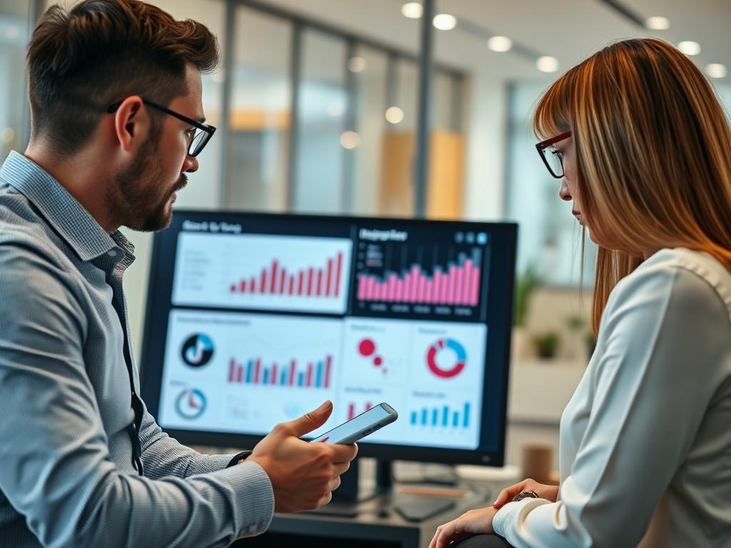 A close up of a digital marketing strategist explaining TikTok