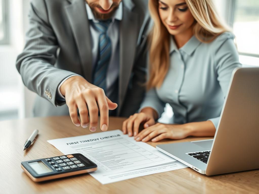 A close up shot of a financial advisor reviewing documents