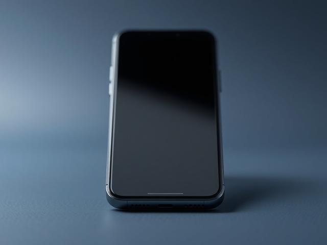 Create a highly realistic high-resolution photo that encapsulates the essence of the blog titled "What You Don’t Get With Phone Rentals (And Why That’s a Good Thing)." The composition should feature a single, sleek and modern smartphone prominently positioned in the center of the frame, showcasing its elegant design and high-tech features. The background should be minimal, perhaps a soft-focus gradient in the primary color rgba(51, 102, 255, 1), to keep the viewer’s attention on the smartphone while creatin