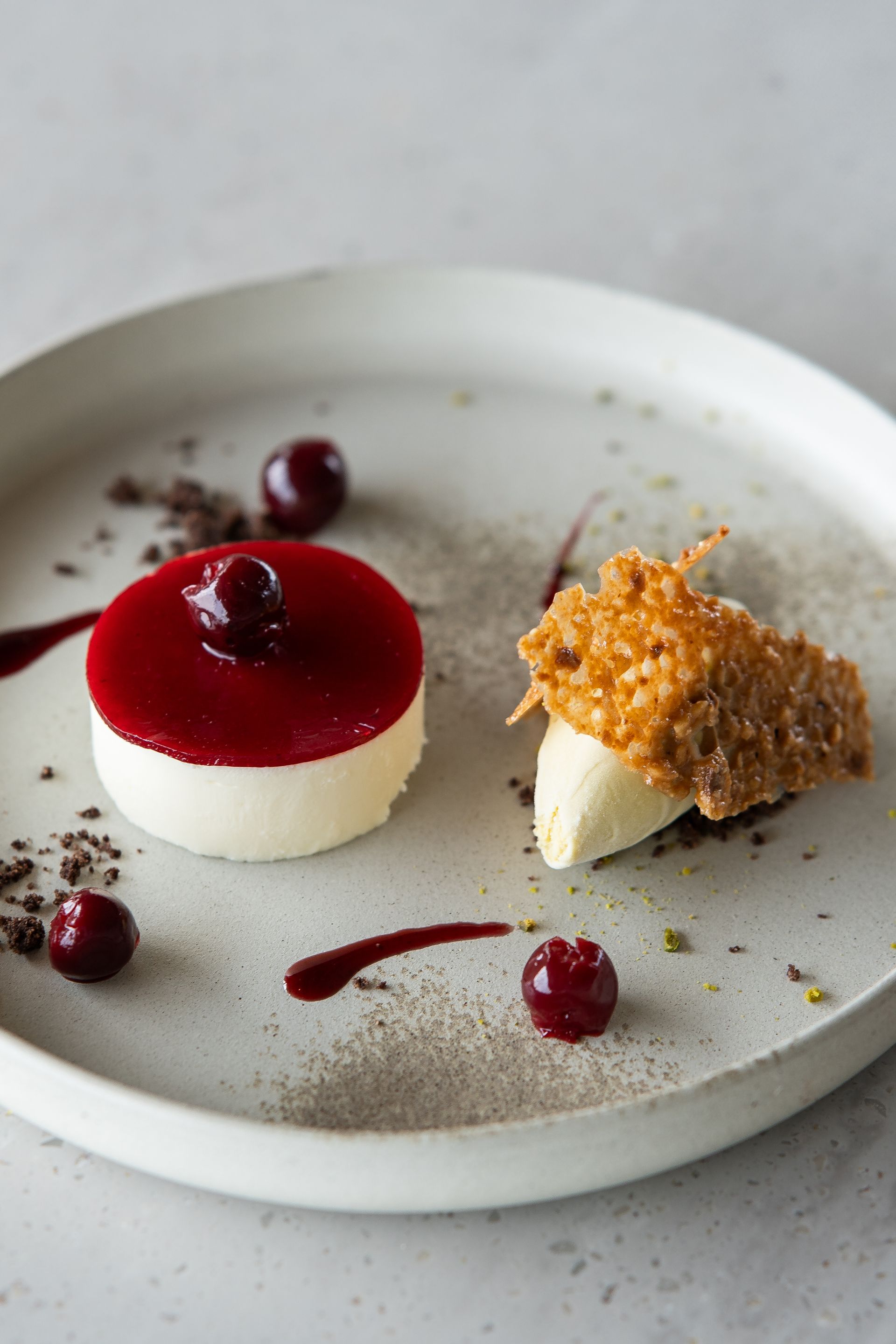 Fine dining dessert