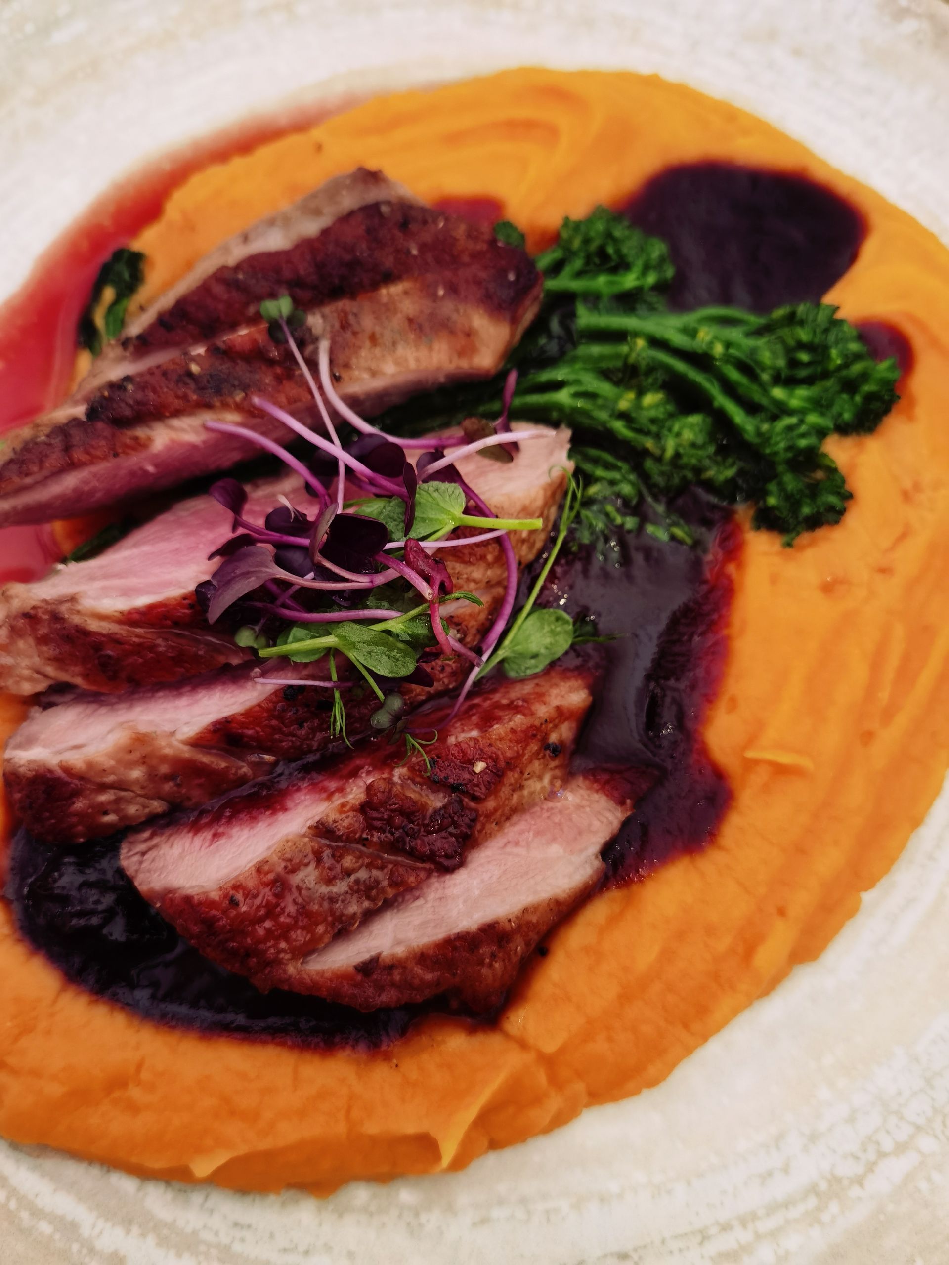 Seared duck breast