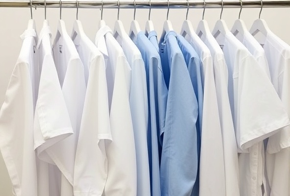 Ironed clothes on rack