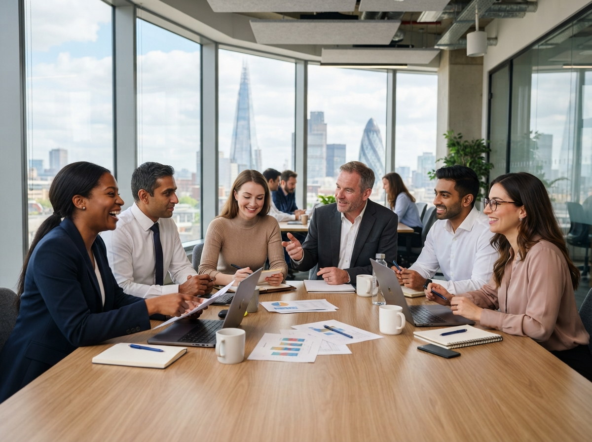 The Meridian team collaborating in our London office
