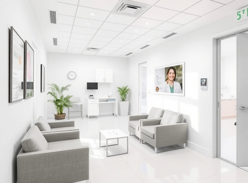 Professional medical office waiting room