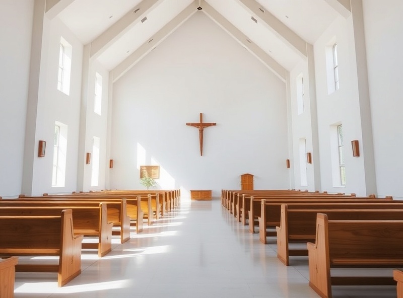 Clean and maintained church sanctuary